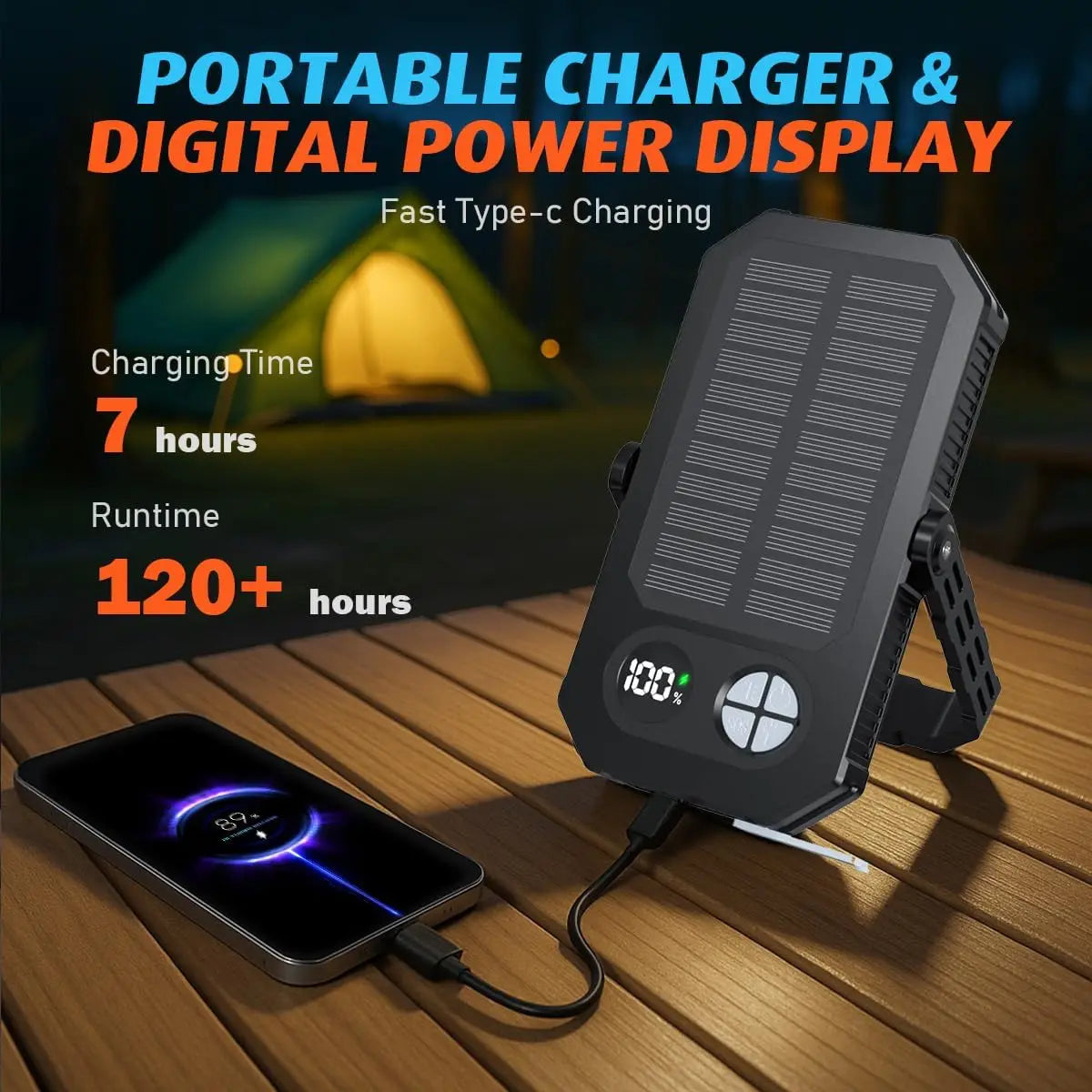 Rechargeable LED Camping Lantern With 10000mAh Battery For Long Lasting Portable Light