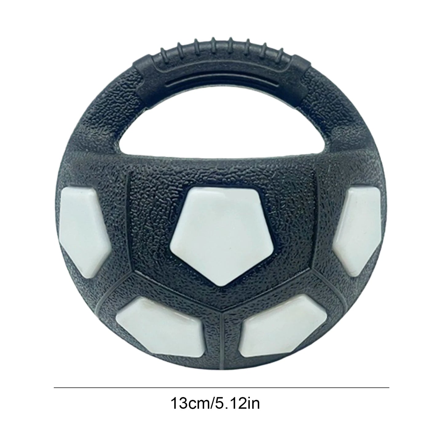 Durable Dog Calming Ball With Handle Squeaky Football Toy For Interactive Play And Training