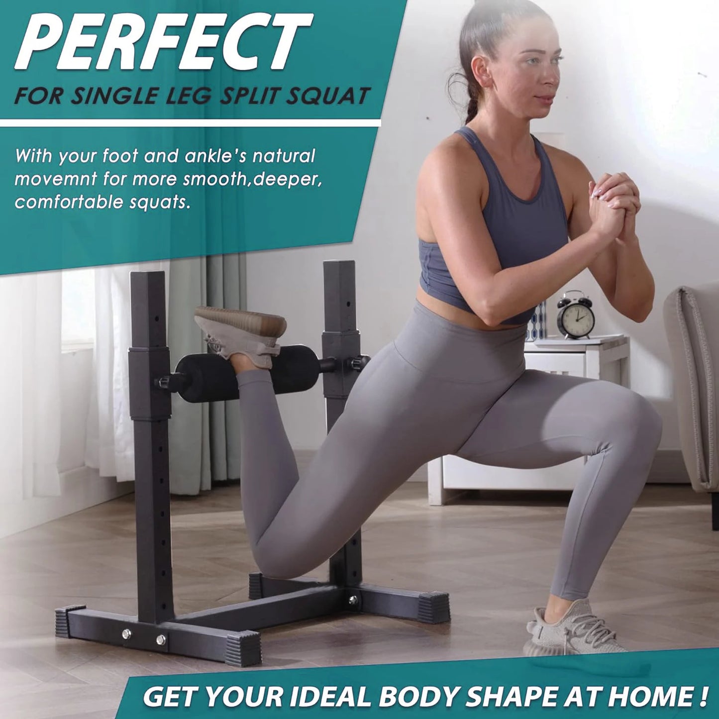 MARSAFIT Bulgarian Split Squat Stand With Single Leg Roller