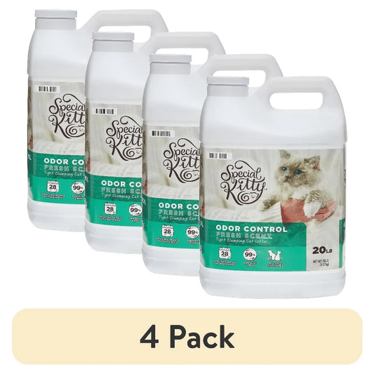 Clumping Clay Cat Litter 4 Pack With Fresh Scent Odor Control Fast Clumping For All Cats