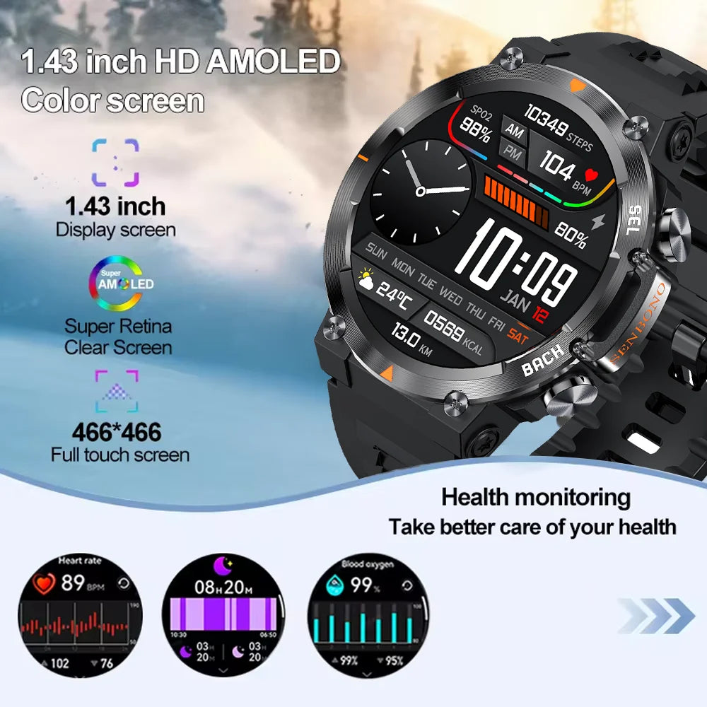 SENBONO MAX18 Smartwatch With AMOLED Display And Bluetooth