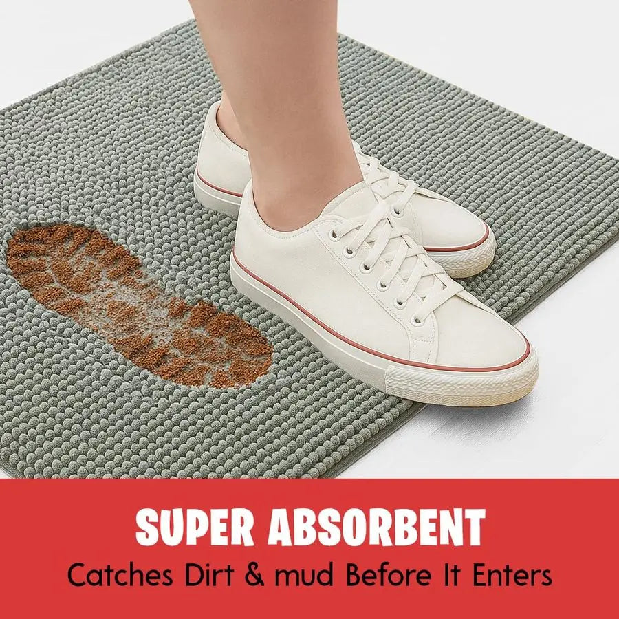 Dog Door Mat Microfiber Absorbent Non Slip Indoor Entryway