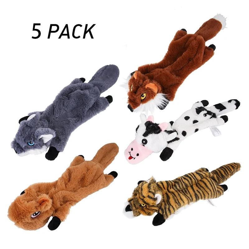 Soft Plush Dog Toy With Squeaker Bite Resistant Interactive Chew Toy For Dogs And Puppies