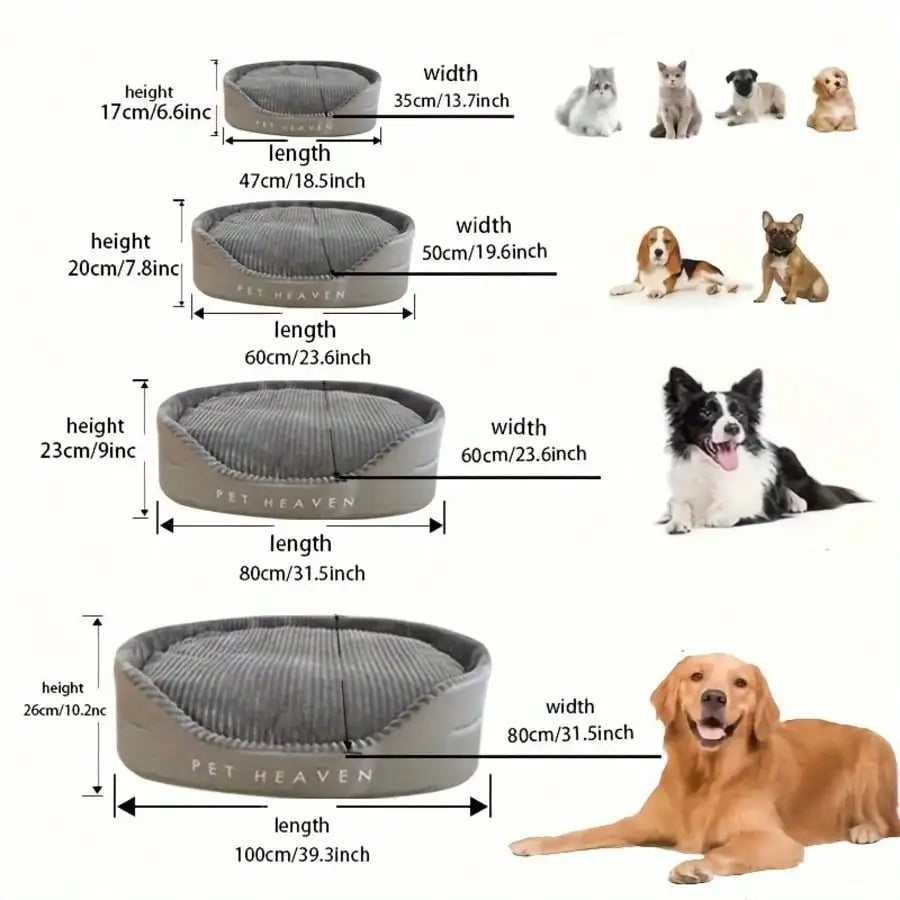 Machine Washable All Season Pet Bed For Dogs And Cats