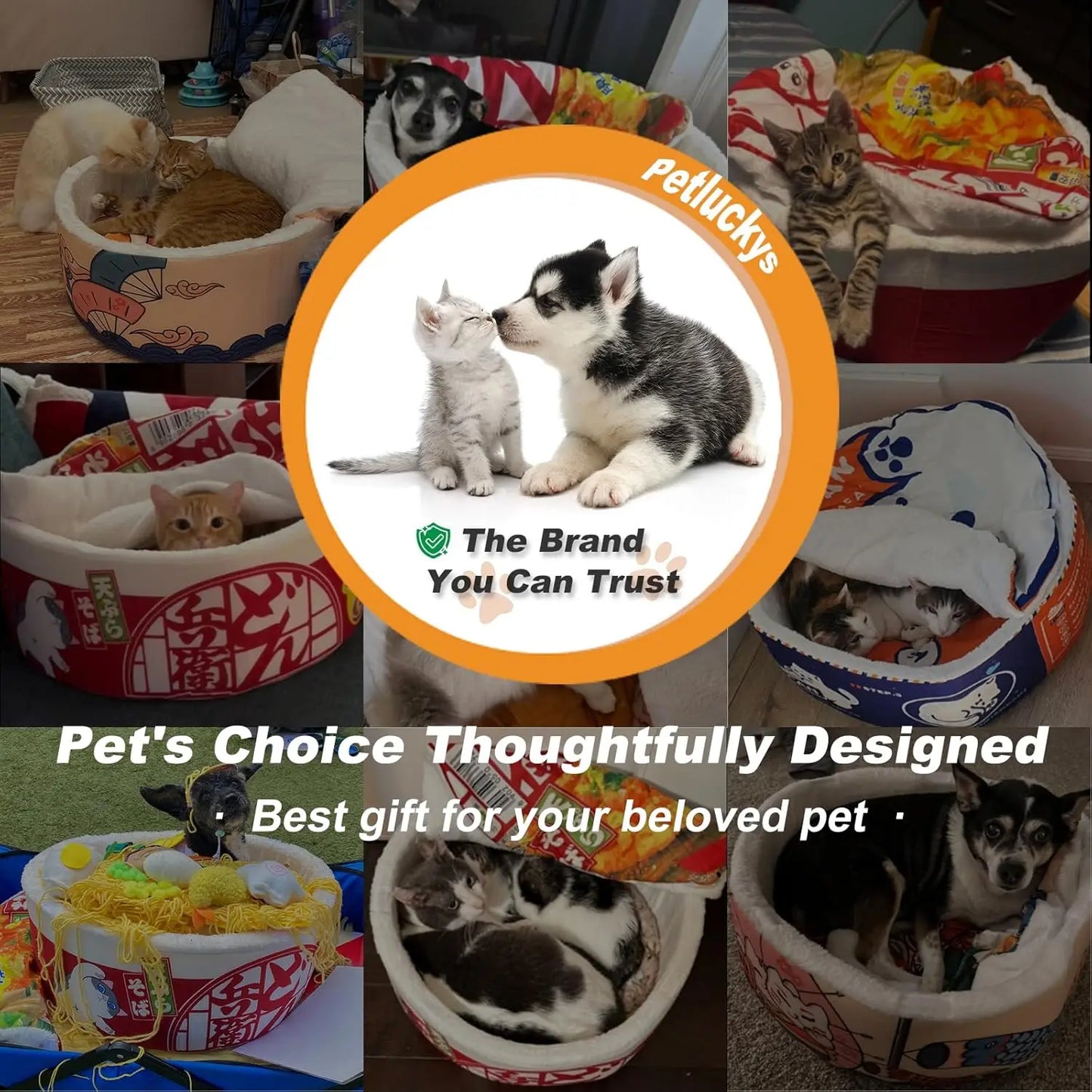 Warm Pet Bed For Cats And Dogs With Removable Cushion