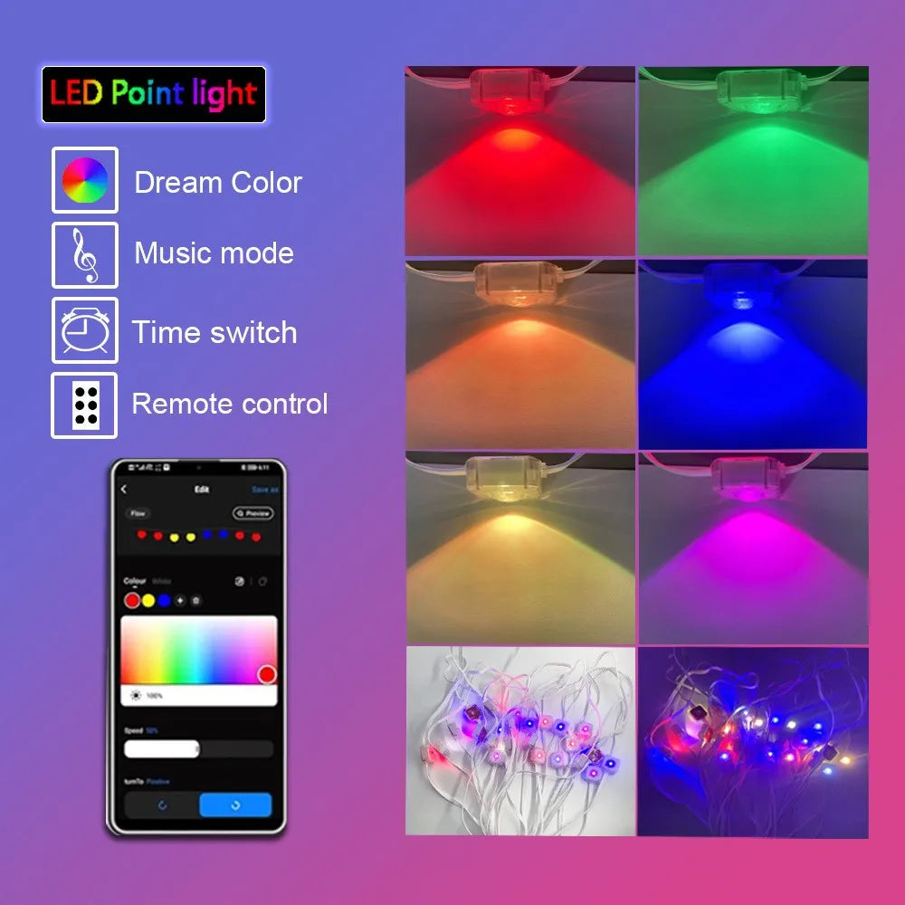 MIMIRGB Outdoor Eaves LED String Lights With APP Control