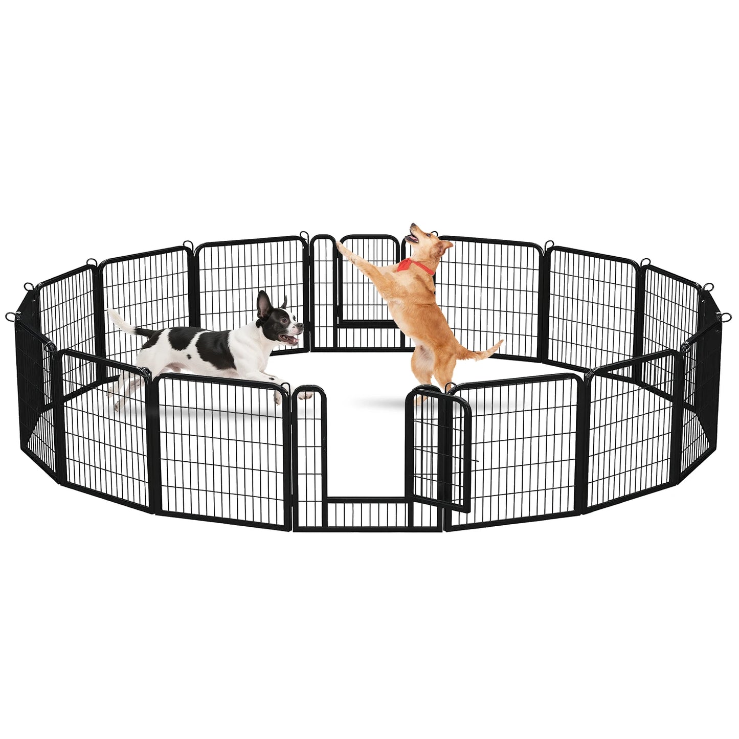 Dog Playpen With Door Foldable Metal Pet Fence For Indoor Outdoor Use Heavy Duty