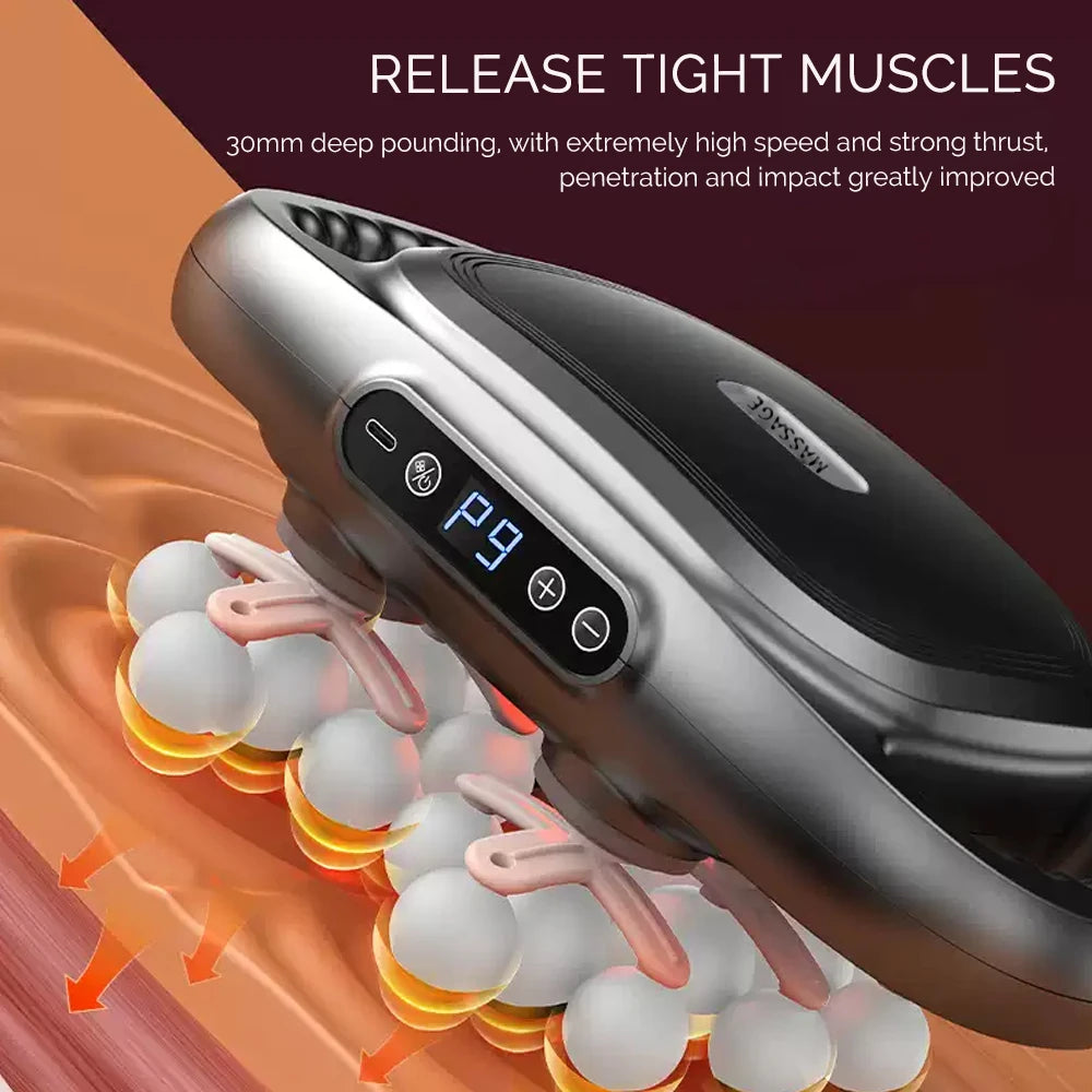 Foreverlily 16 Head Fascia Gun High Frequency Vibration Massage Gun For Back Neck Shoulders