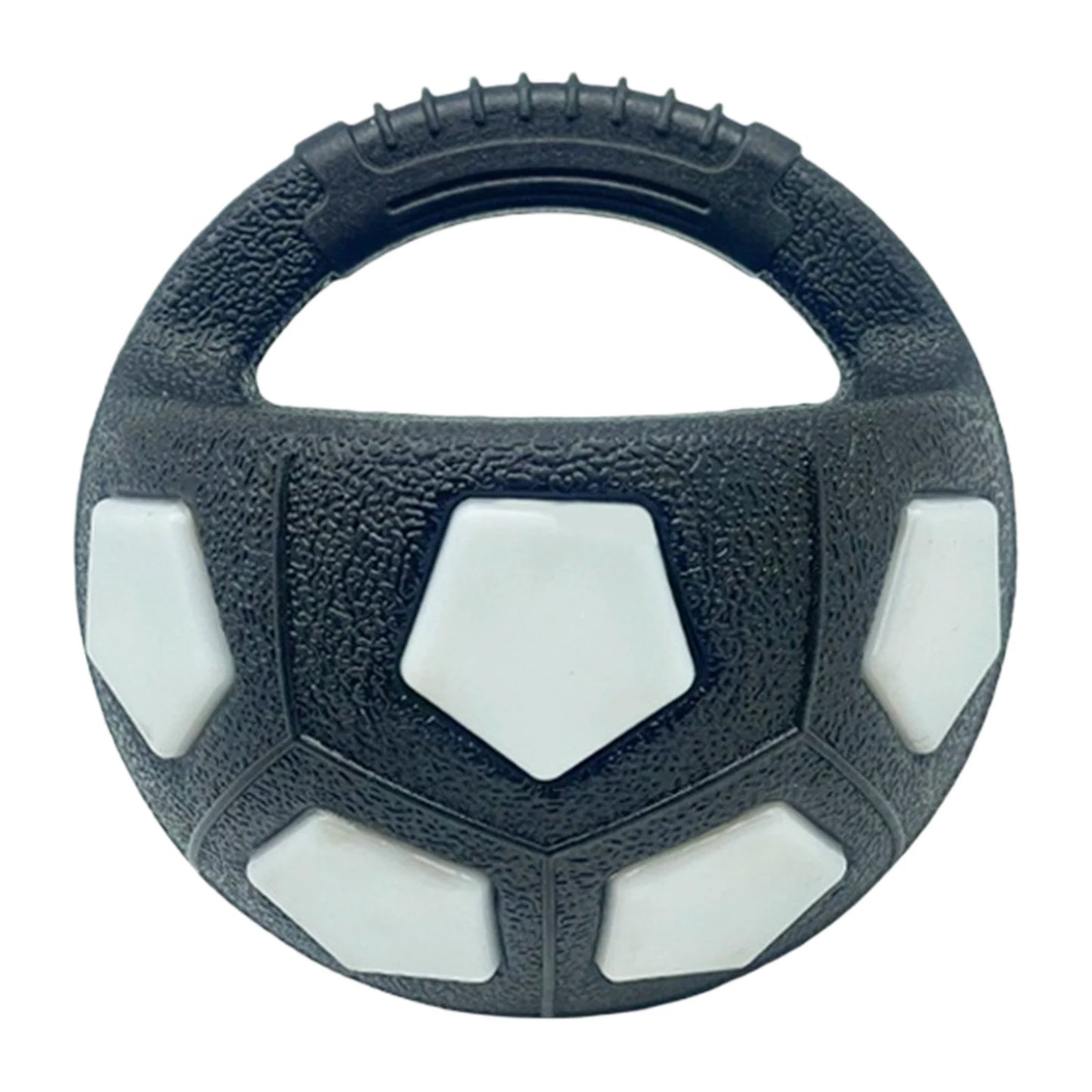 Durable Dog Calming Ball With Handle Squeaky Football Toy For Interactive Play And Training