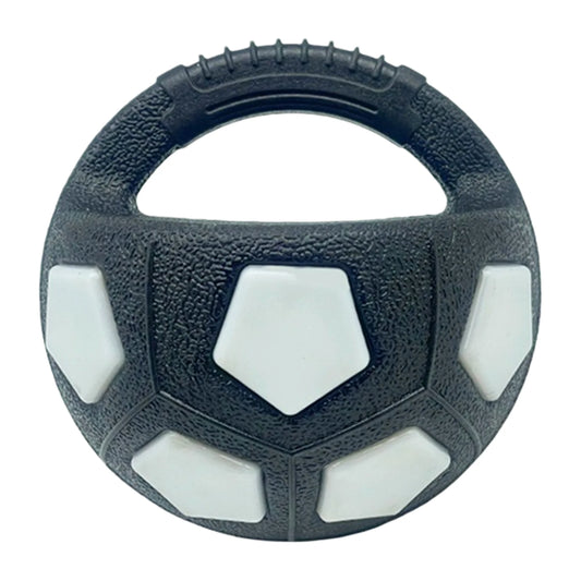 Durable Dog Calming Ball With Handle Squeaky Football Toy For Interactive Play And Training
