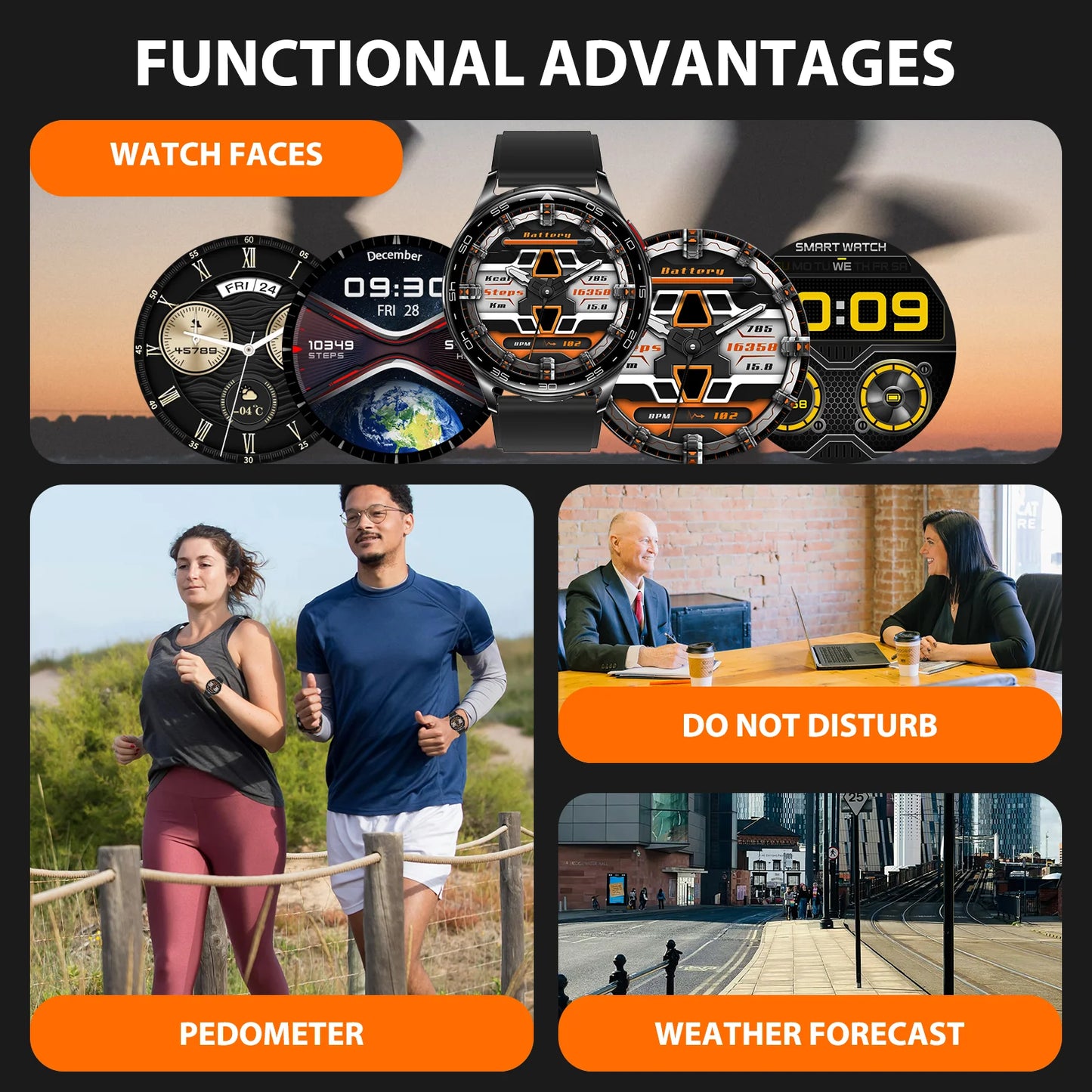 EIGIIIS Smart Watch With Earbuds Fitness Tracker