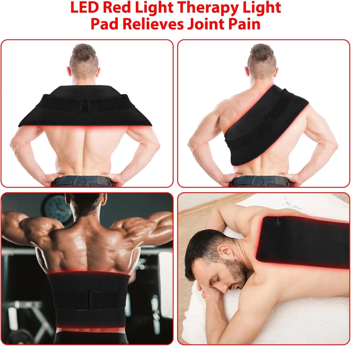 ZONGKUNG Red Light Therapy Pad 660nm 850nm Infrared Wrap Belt