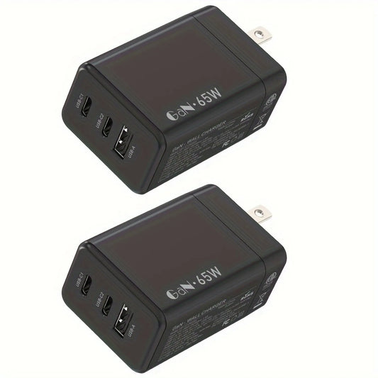 Sanprio 65W GaN USB C 3 Port Power Adapter