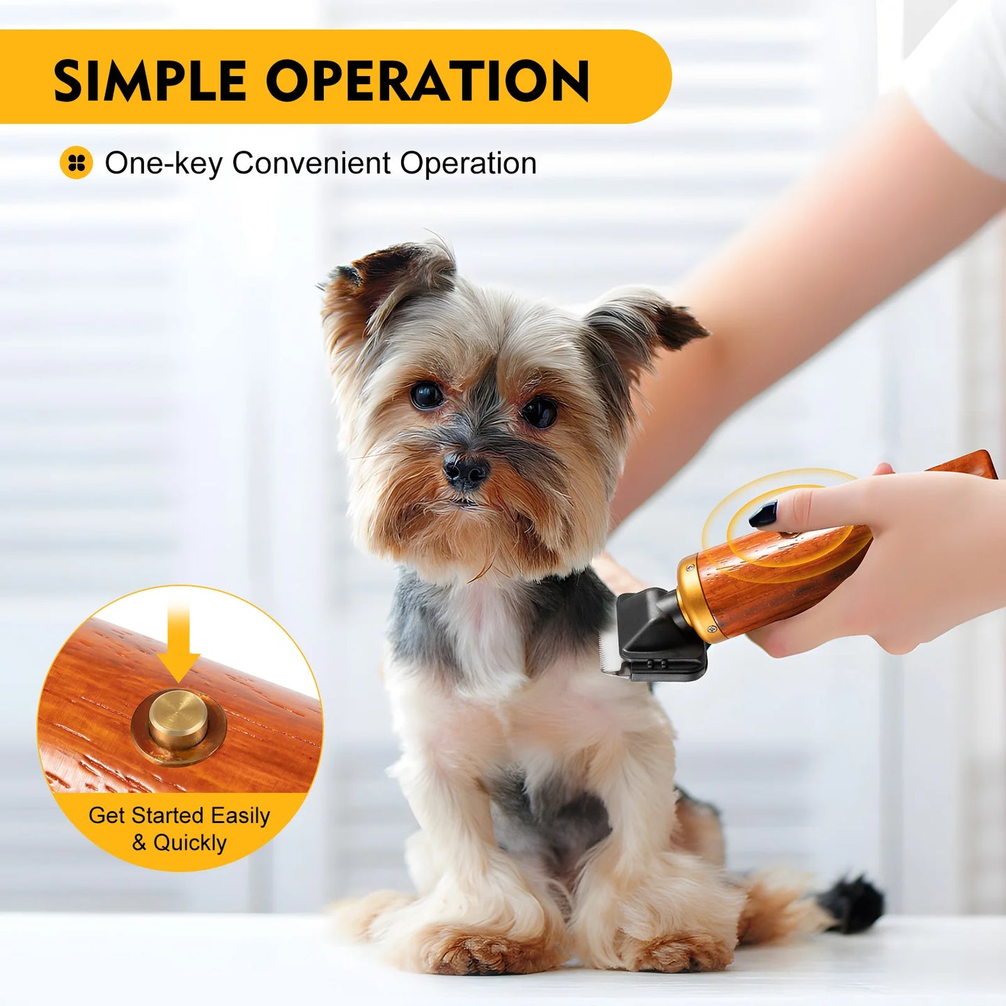 Bymaocar Electric Pet Clipper 55W Corded For Dogs Sheep Goats Low Noise US Plug