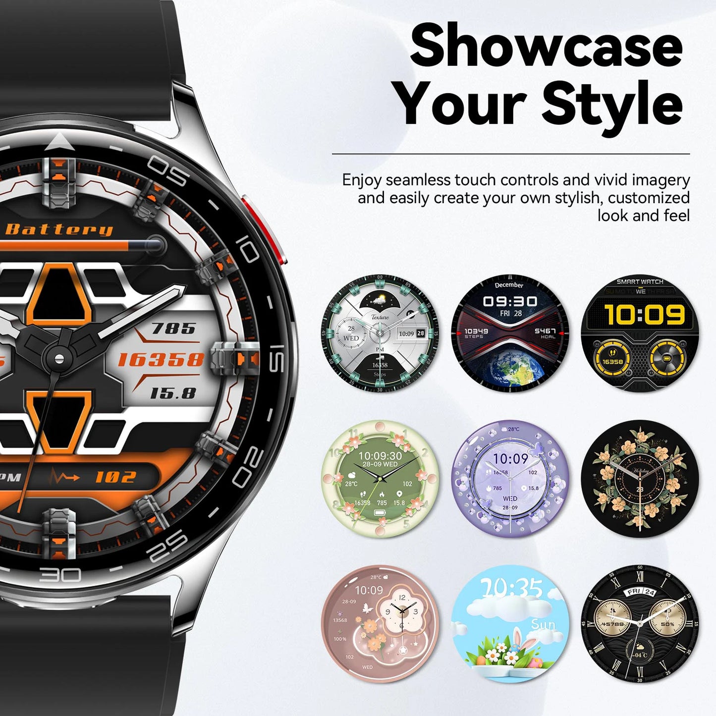 EIGIIIS Smart Watch With Earbuds Fitness Tracker