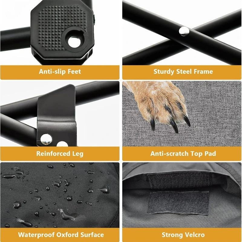Elevated Portable Dog Bed Raised Pet Cot With Carry Bag