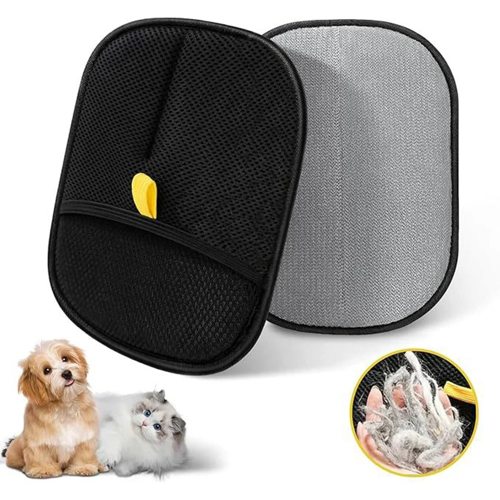 Pet Hair Remover Gloves Portable Washable Dehairing For All Hair Types Great For Clothing