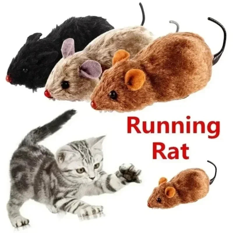 Pet Running Mouse Toy For Cats And Dogs Durable Plastic