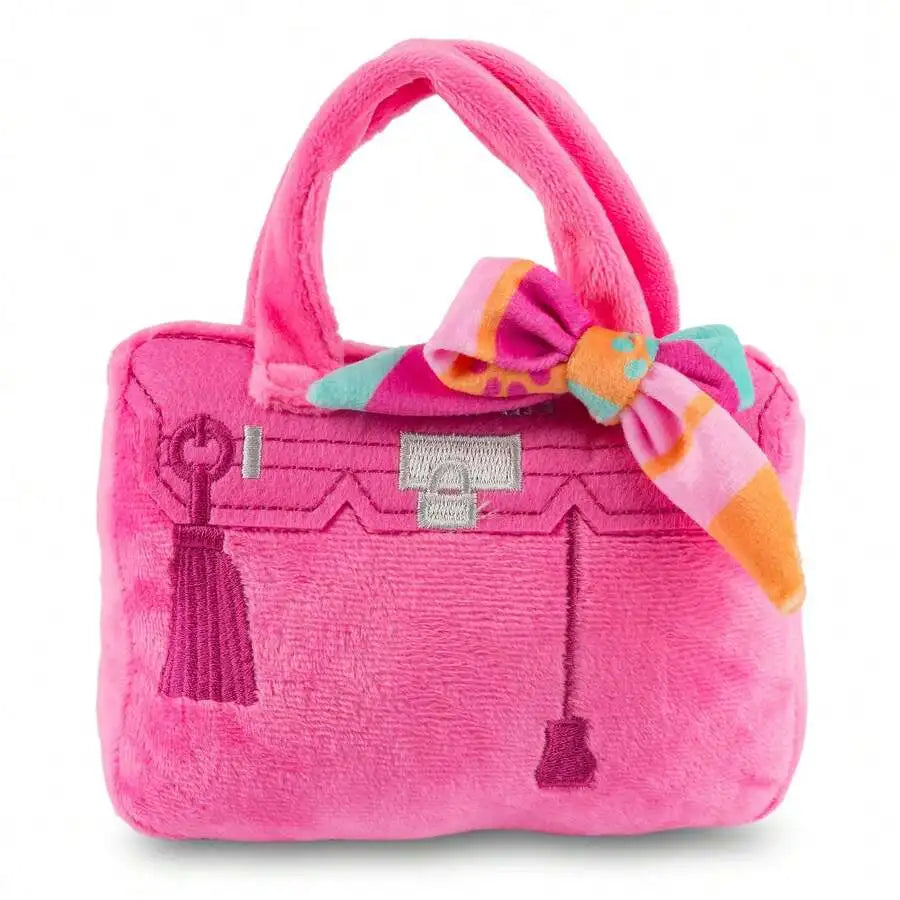 Plush Handbag Dog Toy With Squeaker For Interactive Pet Enrichment