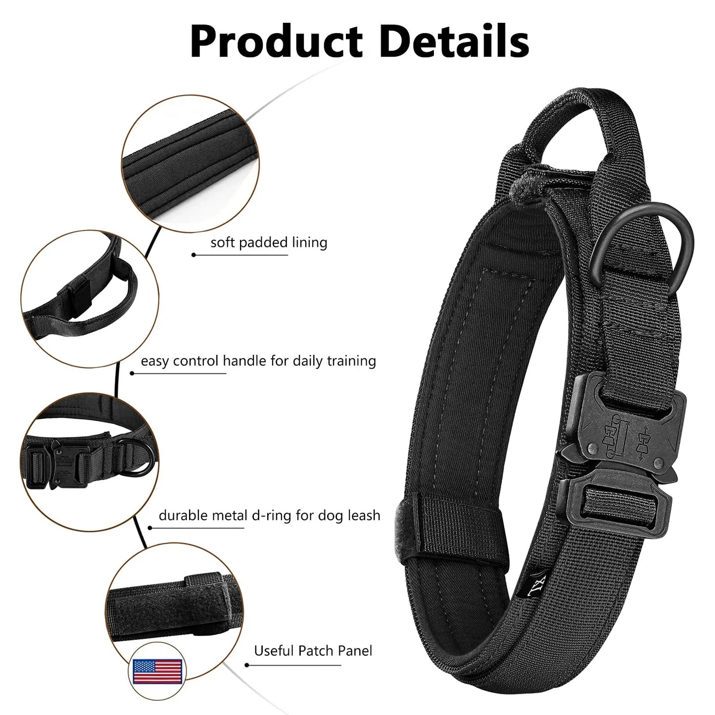 PETRAVEL Tactical Dog Harness Vest for Medium to Large Dogs