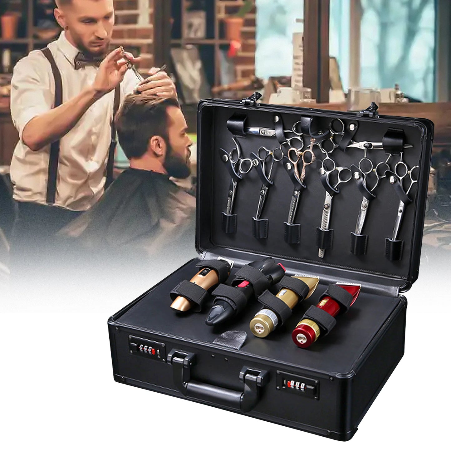 Hairdressing Tools Barber Case Aluminum Alloy Storage Box For Hairstylists
