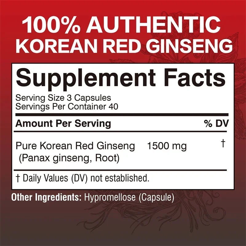 Xemenry Korean Red Panax Ginseng for Energy Immunity