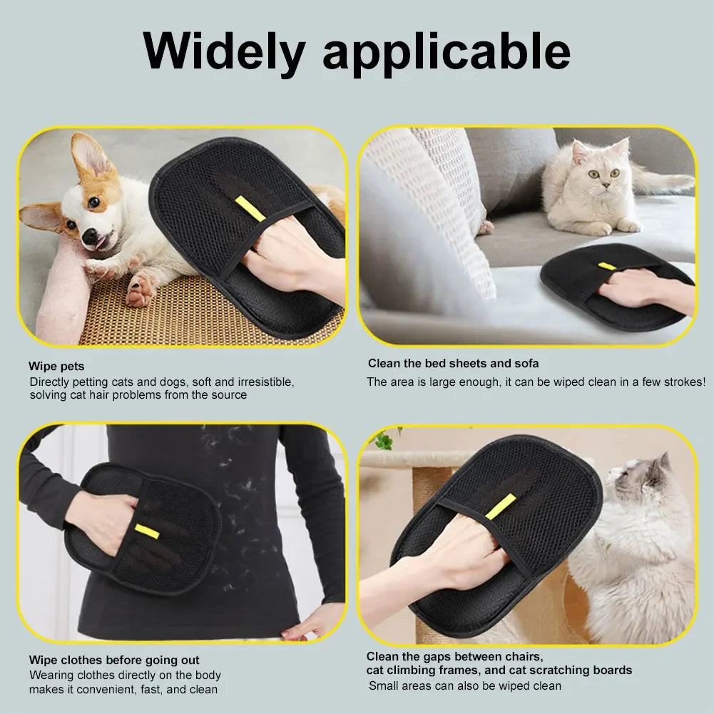 LISM Pet Deshedding Glove For Dog Cat Rabbit Hair Removal