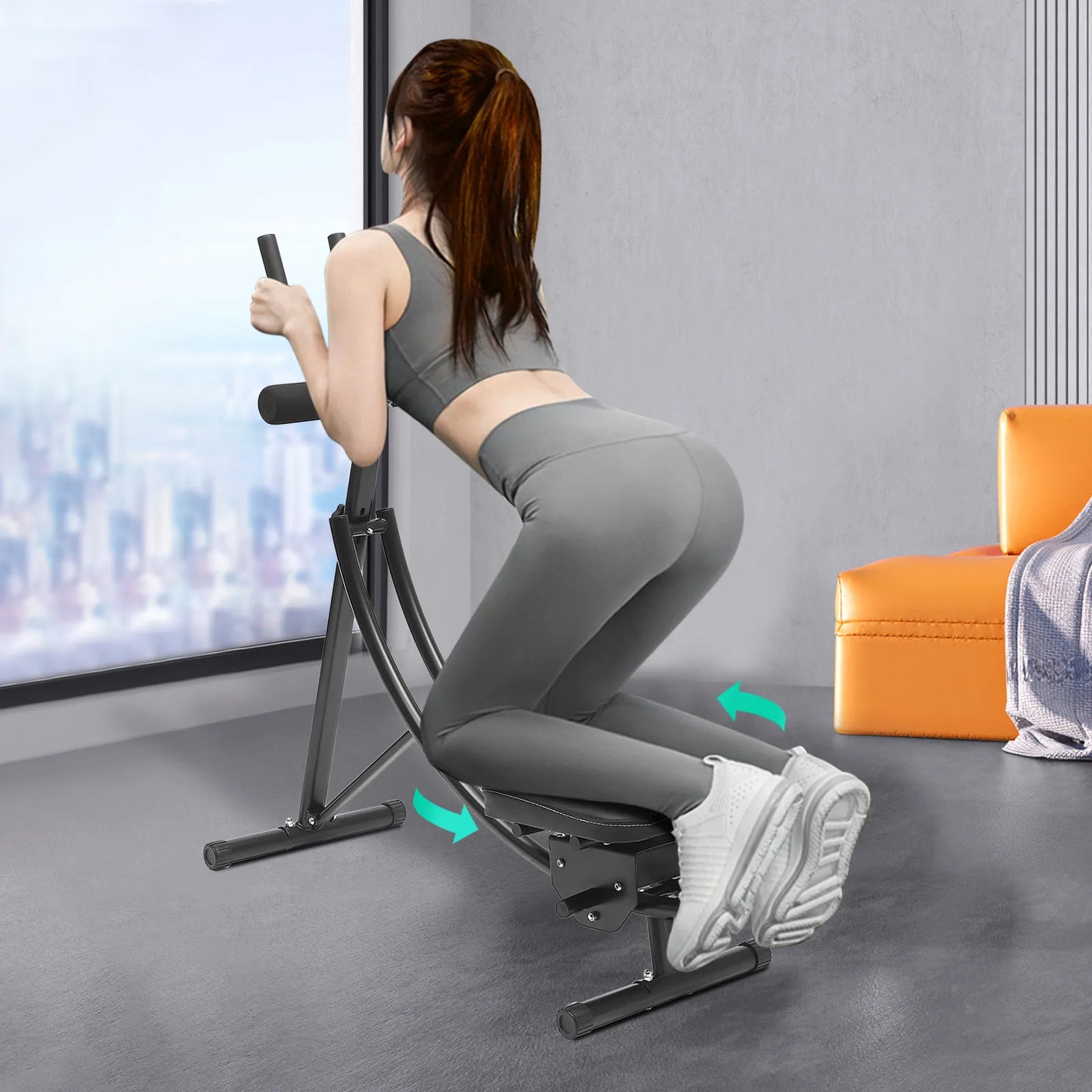 Foldable Abdominal Exerciser With 3 Gears LED Display