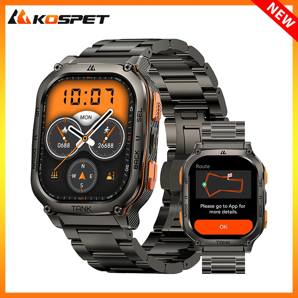 KOSPET Tank M3 Ultra GPS Smartwatch Waterproof 5ATM AMOLED AOD