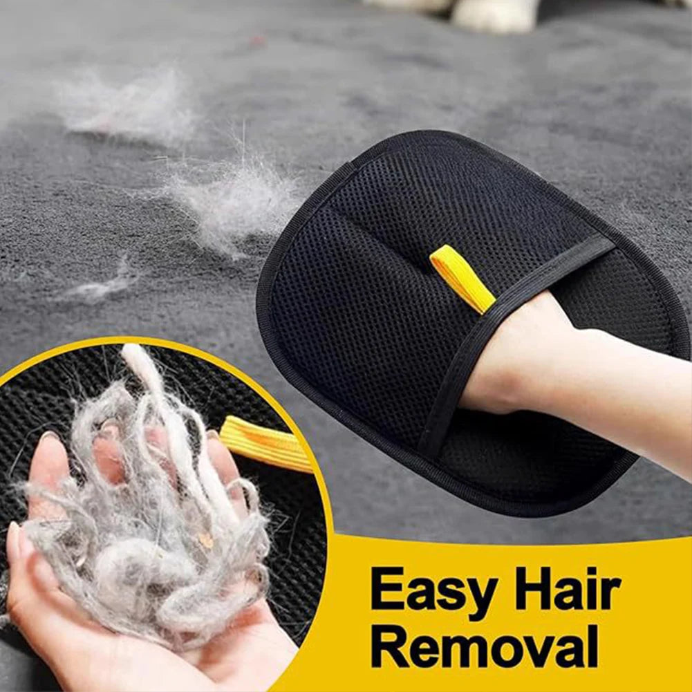 Pet Hair Remover Gloves Portable Washable Dehairing For All Hair Types Great For Clothing