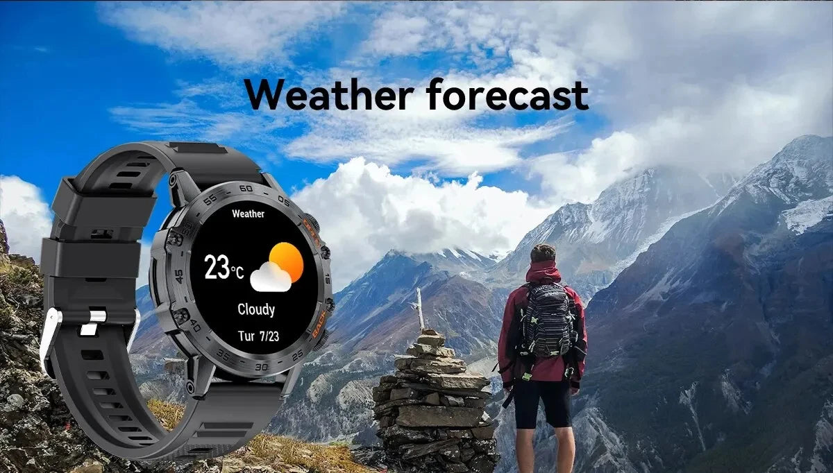 LIGE Military Smartwatch 1.39 Inch AMOLED 400mAh Battery Waterproof Heart Rate Bluetooth Call