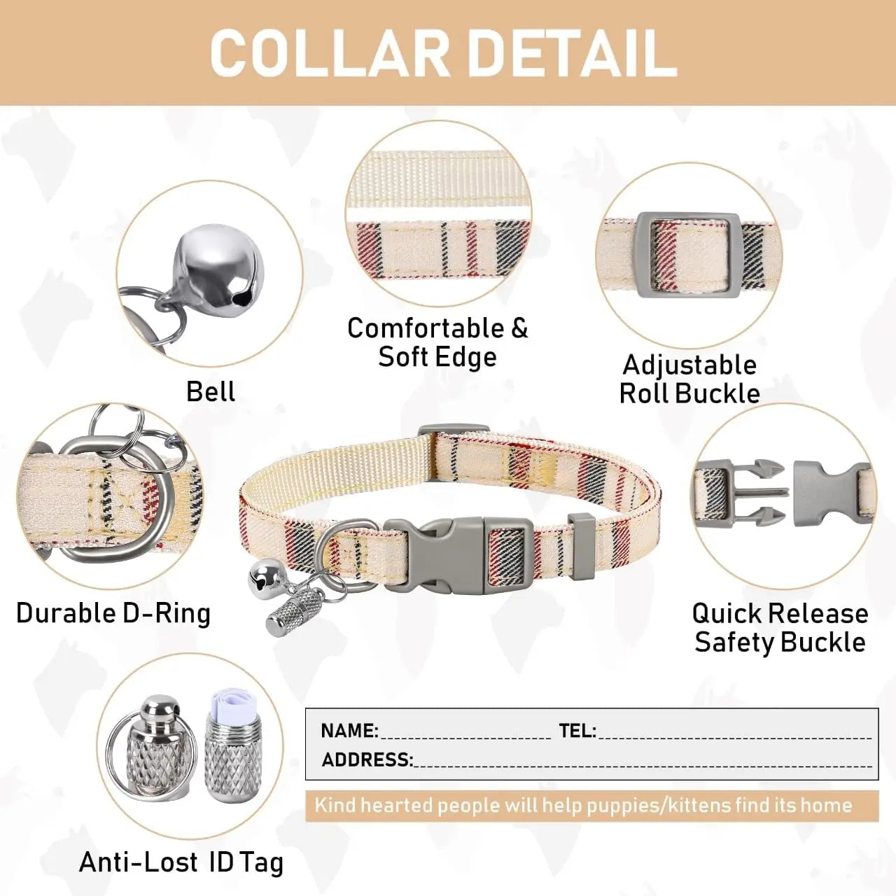 Small Dog Harness Leash Set Step In No Pull Adjustable Mesh Vest Reflective Plaid For Puppy Cat Rabbit