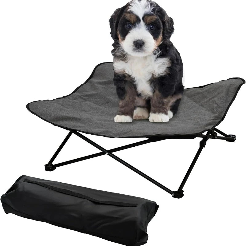 Elevated Portable Dog Bed Raised Pet Cot With Carry Bag