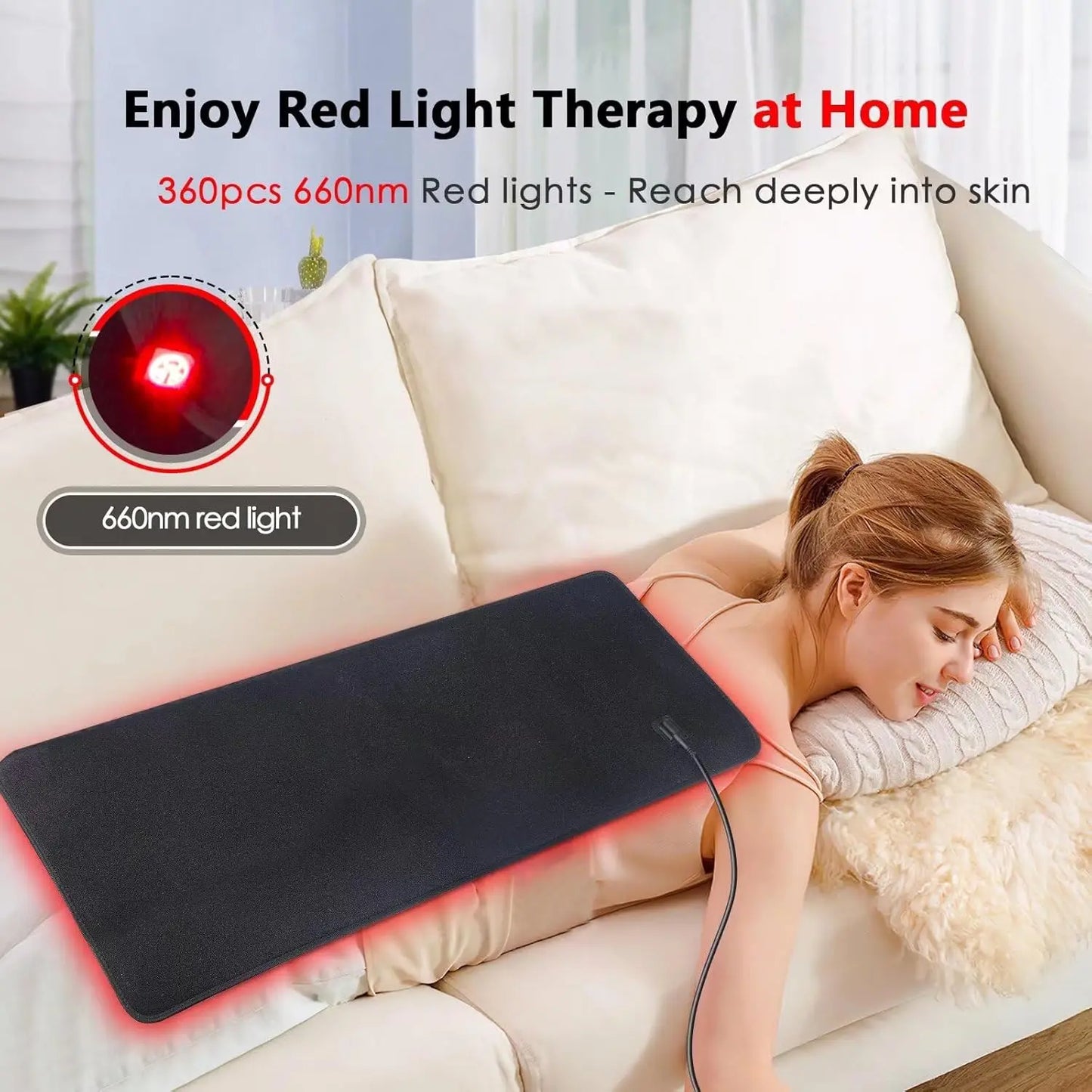ZONGKUNG Red Light Therapy Pad 660nm 850nm Infrared Wrap Belt
