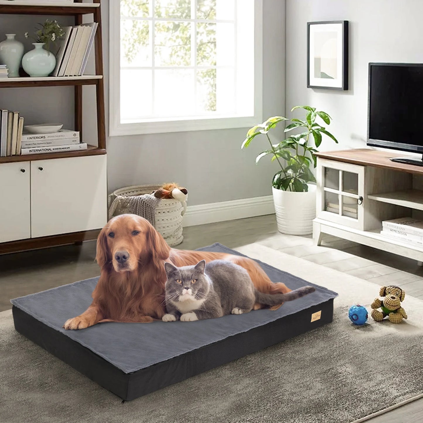 Orthopedic Memory Foam Dog Bed Waterproof Washable Cover