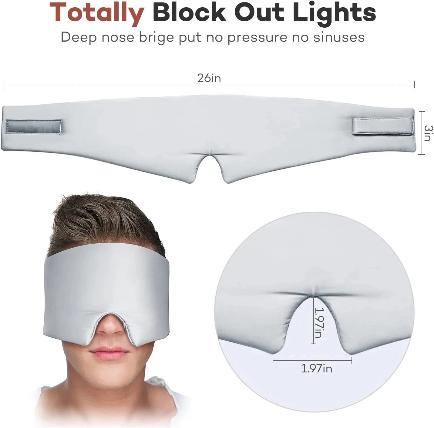 Mulberry Silk Sleep Mask With Adjustable Headband For Light Blocking