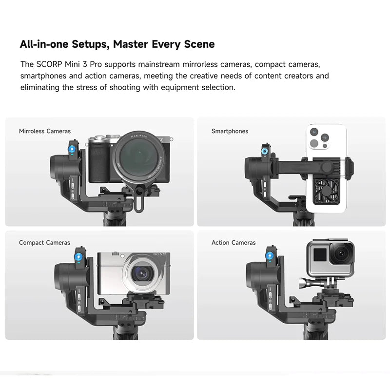 FeiyuTech SCORP Mini 3 Gimbal Stabilizer With AI Tracking