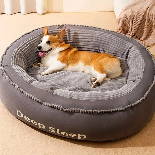 Donut Shaped Dog Cat Pet Bed Soft Washable Cushion
