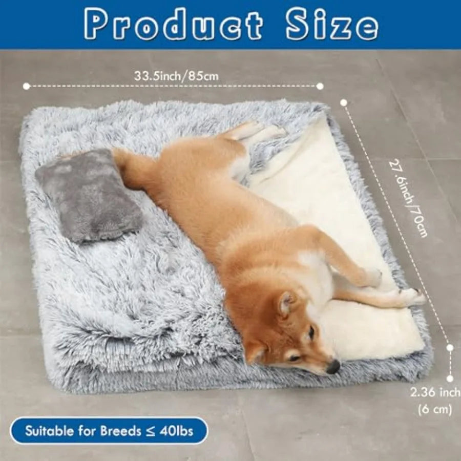 Orthopedic Dog Bed With Cave Cover And Blanket Mat
