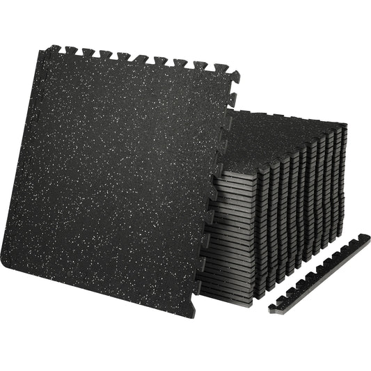 SucceBuy Interlocking Gym Floor Mats EVA Foam And Rubber Waterproof