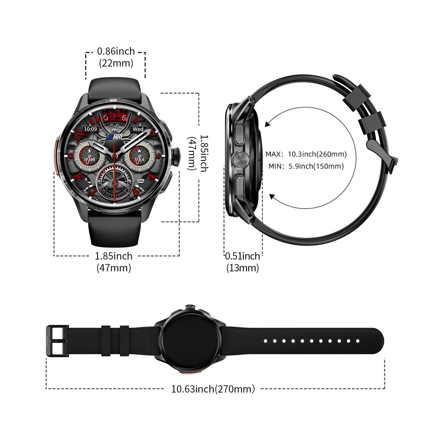 LOKMAT APPLLP 3 Android Smartwatch With 4G And Camera