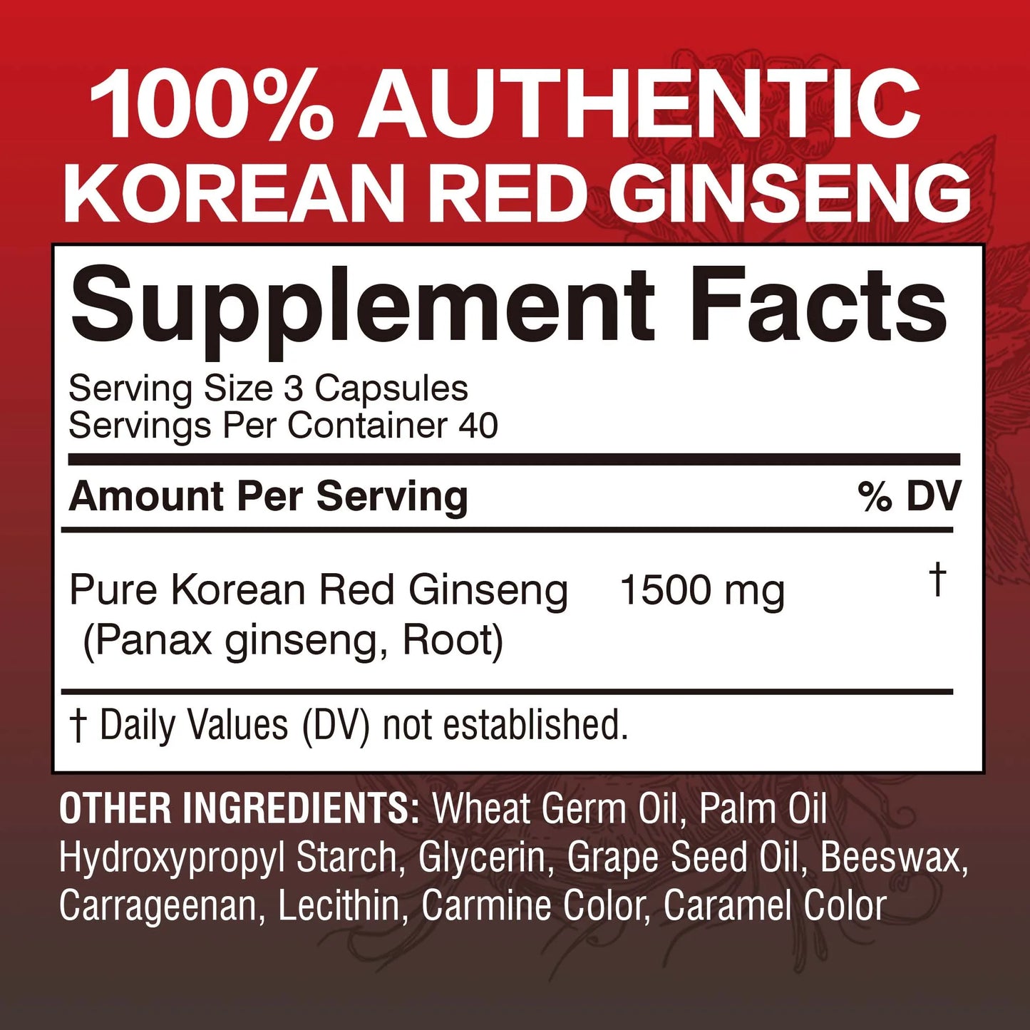 Xemenry Korean Red Panax Ginseng for Energy Immunity