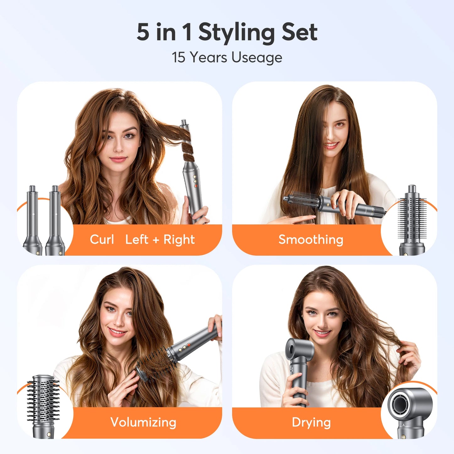 BOPCAL FiveinOne Hair Dryer Hot Air Comb 1200W Pro