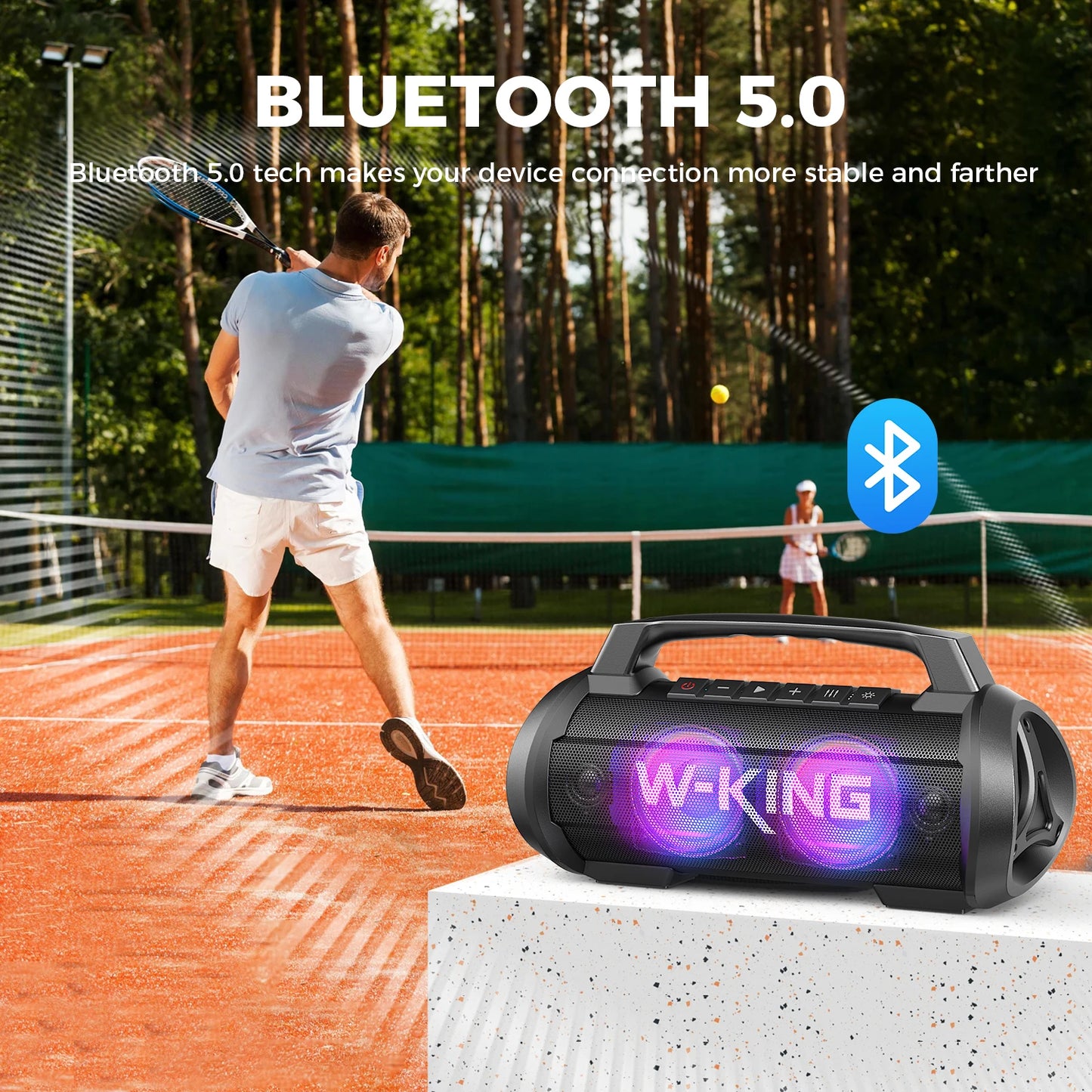 W-KING 70W Bluetooth Portable Speaker with Subwoofer