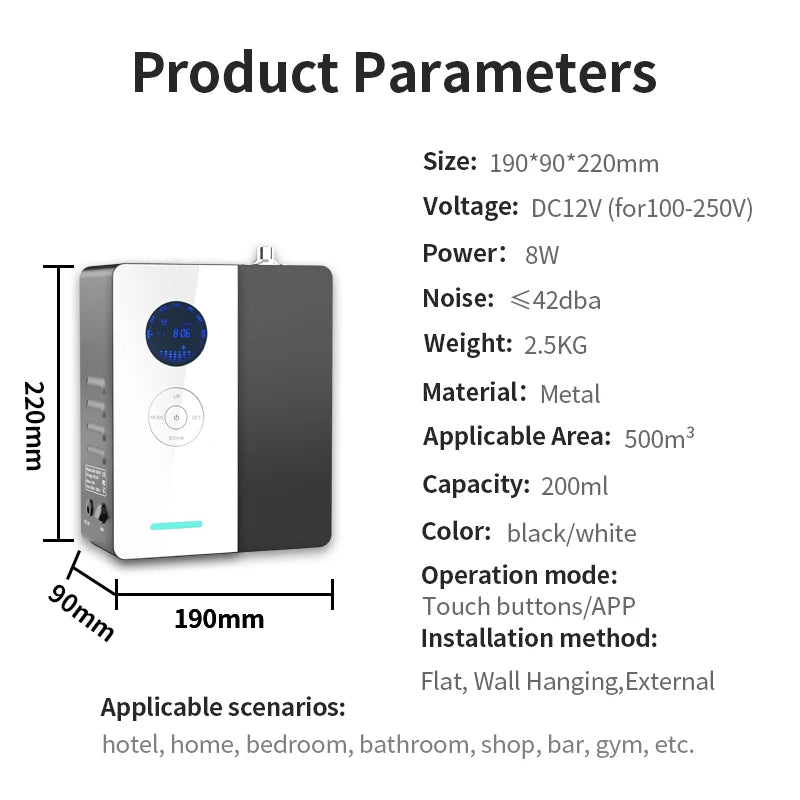 NAMSTE Perfume WiFi Diffuser 200ml for Home Office HVAC Coverage
