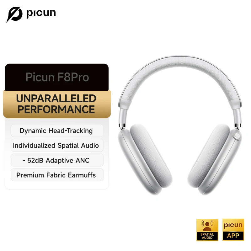 Picun F8 Pro ANC Wireless Headphones With Spatial Audio