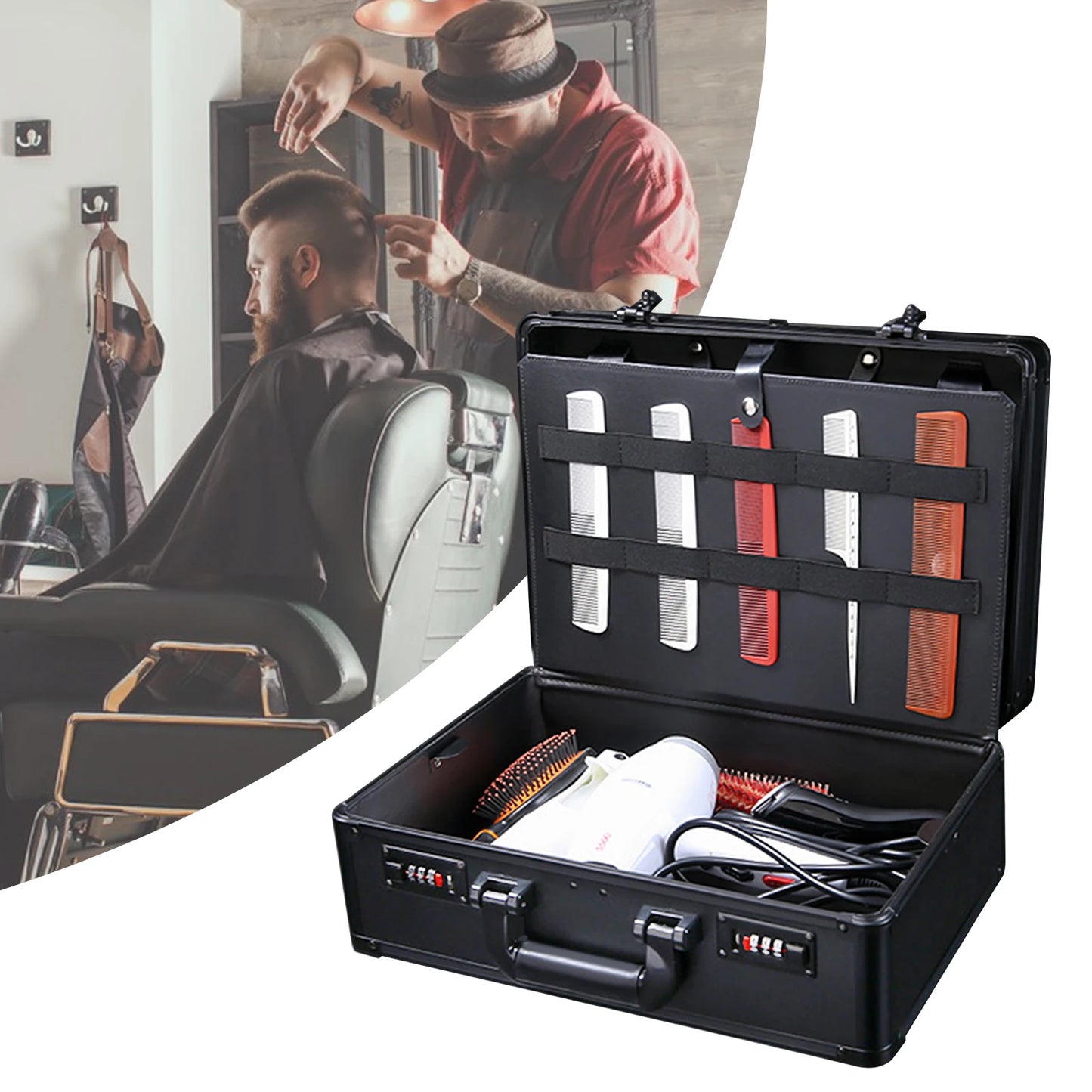 Hairdressing Tools Barber Case Aluminum Alloy Storage Box For Hairstylists