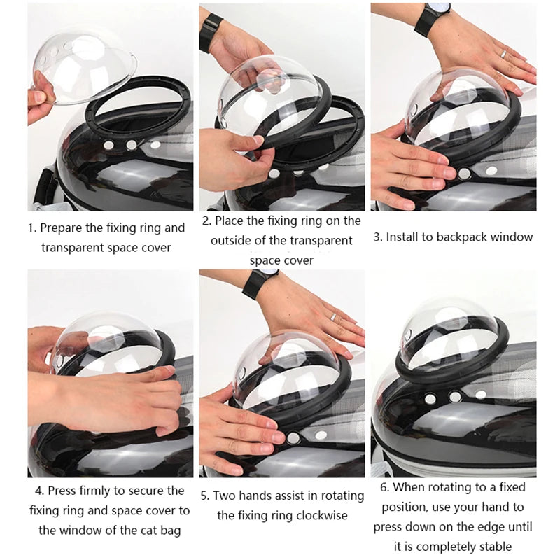 Space Capsule Pet Carrier Backpack For Cats And Dogs