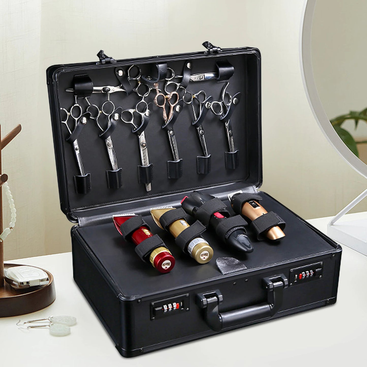 Hairdressing Tools Barber Case Aluminum Alloy Storage Box For Hairstylists