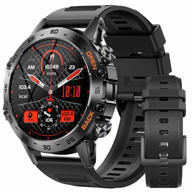 LIGE Military Smartwatch 1.39 Inch AMOLED 400mAh Battery Waterproof Heart Rate Bluetooth Call